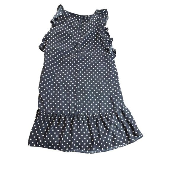 J. Crew Dresses & Skirts - J Crew Womens Navy White Polka Dot Flutter Dress Small Keyhole Ruffle Fairycore